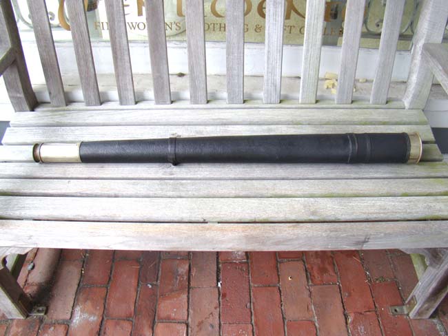 A Wonderful large 19th century Single-Draw Telescope with Nickel Silver Mounts signed "H.R. Ainsley, Cardiff," circa 1870